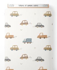 Tissu - Voitures et camions colorés