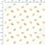 Tissu - Papillons pastel sur fond clair