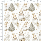 Tissu - Tissu Lutin Noel Beige