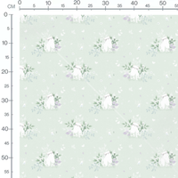 Tissu - Chats et oiseaux pastel