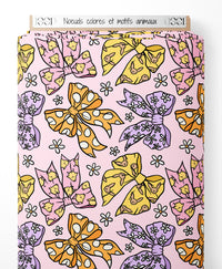 Tissu - Nœuds colorés et motifs animaux