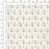 Tissu - Lapins beige avec nœud papillon
