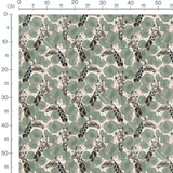 Tissu - Girafes tachetées et fleurs