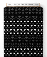 Tissu - Tissu Coeur Pois Contraste