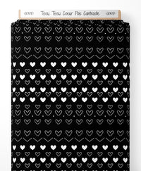 Tissu - Tissu Coeur Pois Contraste