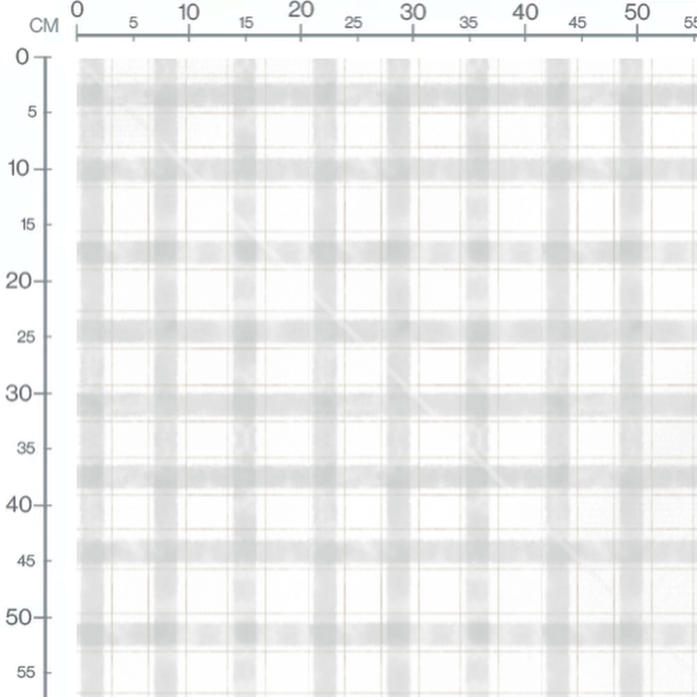 Tissu - Carreaux gris doux sur blanc