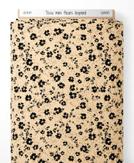 Tissu - mini fleurs leopard