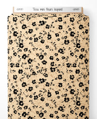 Tissu - mini fleurs leopard