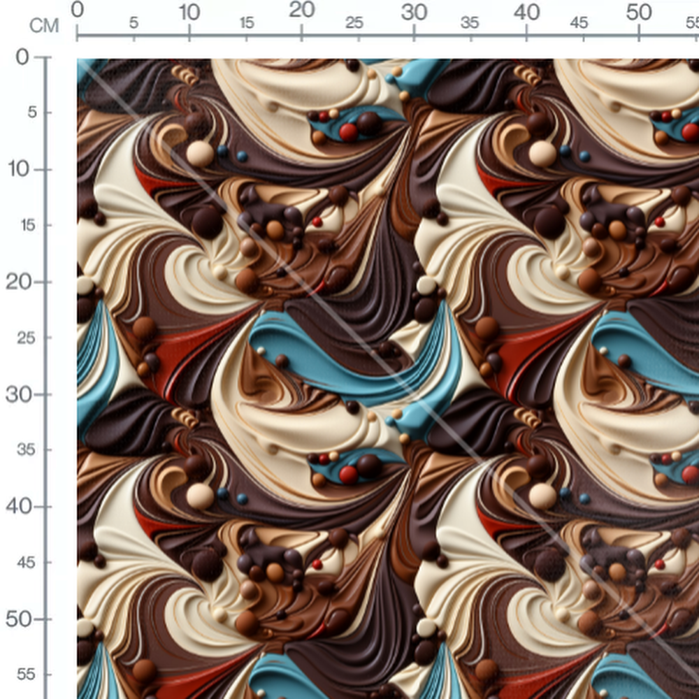 Tissu - Marbrures Gourmandes Abstraites