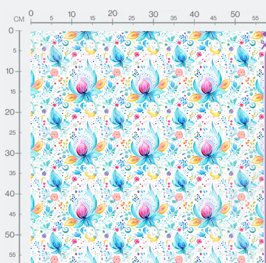 Tissu - Fleur paisley 1