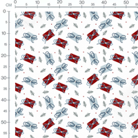 Tissu - Cadeaux rouges et bleus