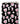Tissu - Cochons roses sur fond noir