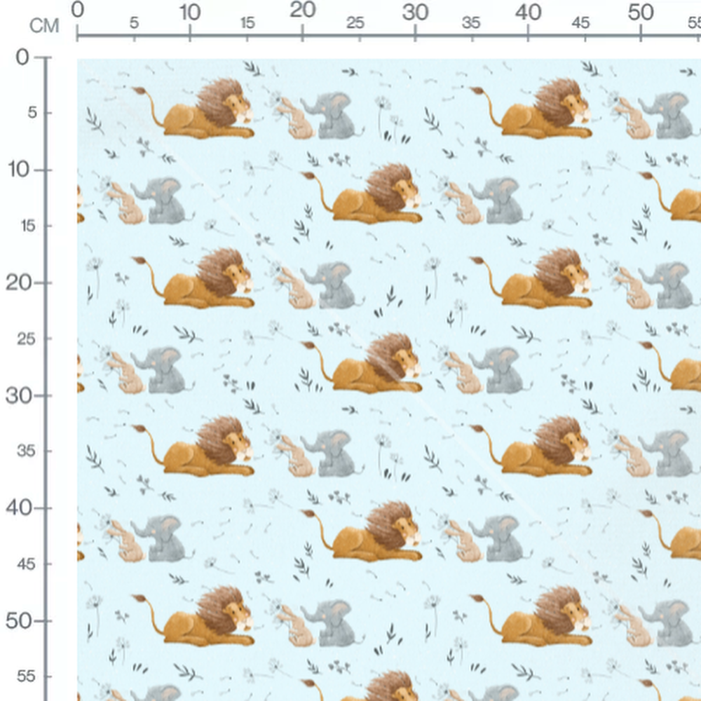 Tissu - Animaux savane aquarelle