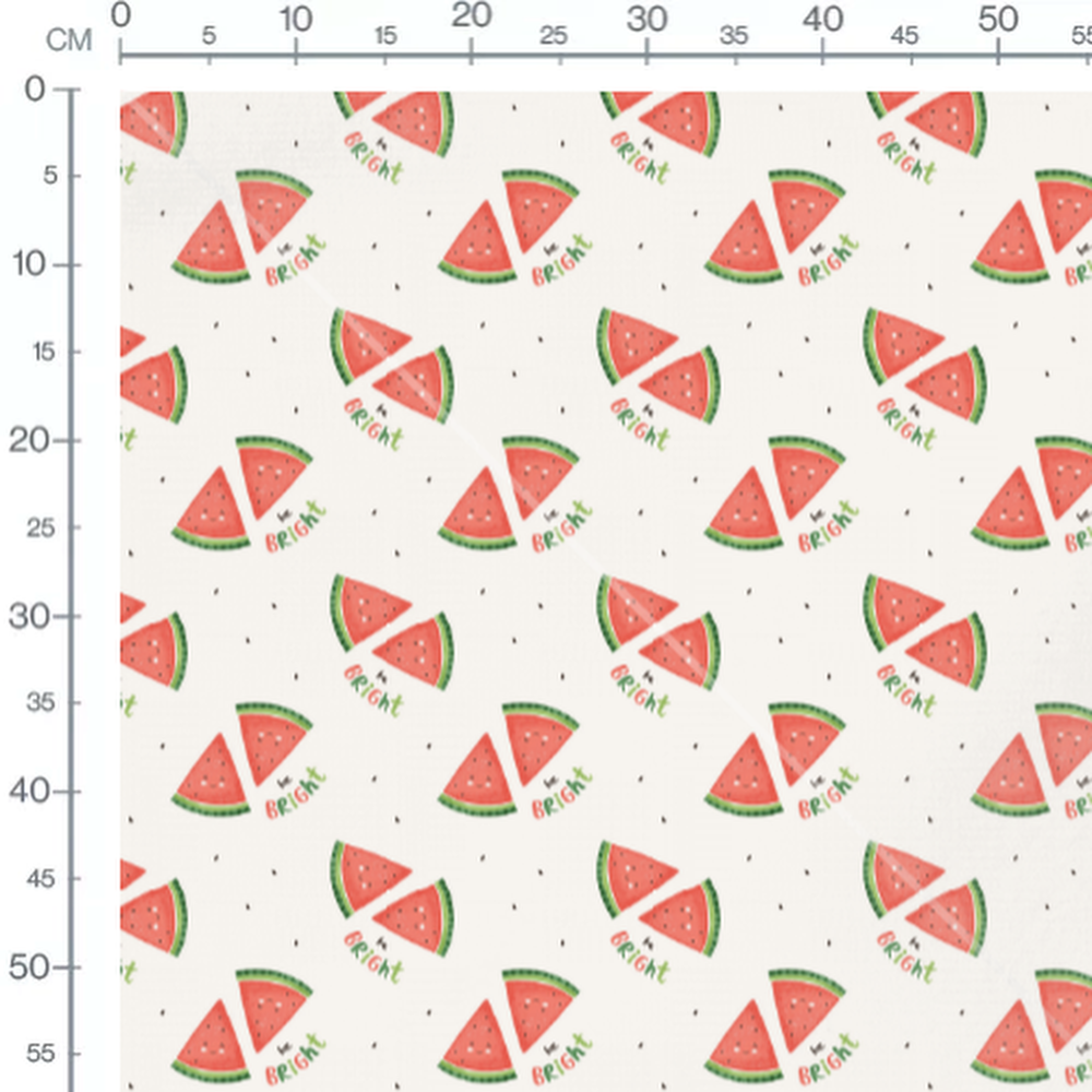 Tissu - Tranches de pastèque joyeuses