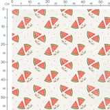 Tissu - Tranches de pastèque joyeuses