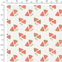 Tissu - Tranches de pastèque joyeuses