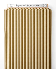 Tissu - Rayures verticales marron beige