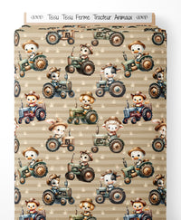 Tissu - Tissu Ferme Tracteur Animaux