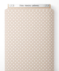 Tissu - Étoiles blanches uniformes
