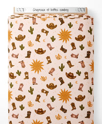 Tissu - Chapeaux et bottes cowboy