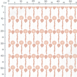 Tissu - Ballons roses avec cœurs