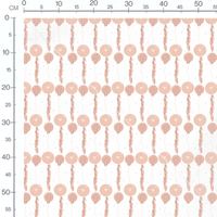 Tissu - Ballons roses avec cœurs