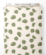 Tissu - Tranches de kiwi sur beige