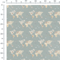 Tissu - Fleurs blanches et bourgeons roses 4