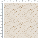 Tissu - Fleurs beige et marron variées