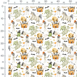 Tissu - Créatures et châteaux Halloween