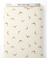 Tissu - Graines ailées beige