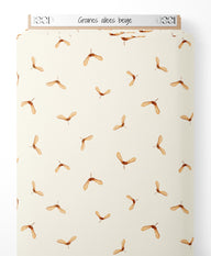Tissu - Graines ailées beige