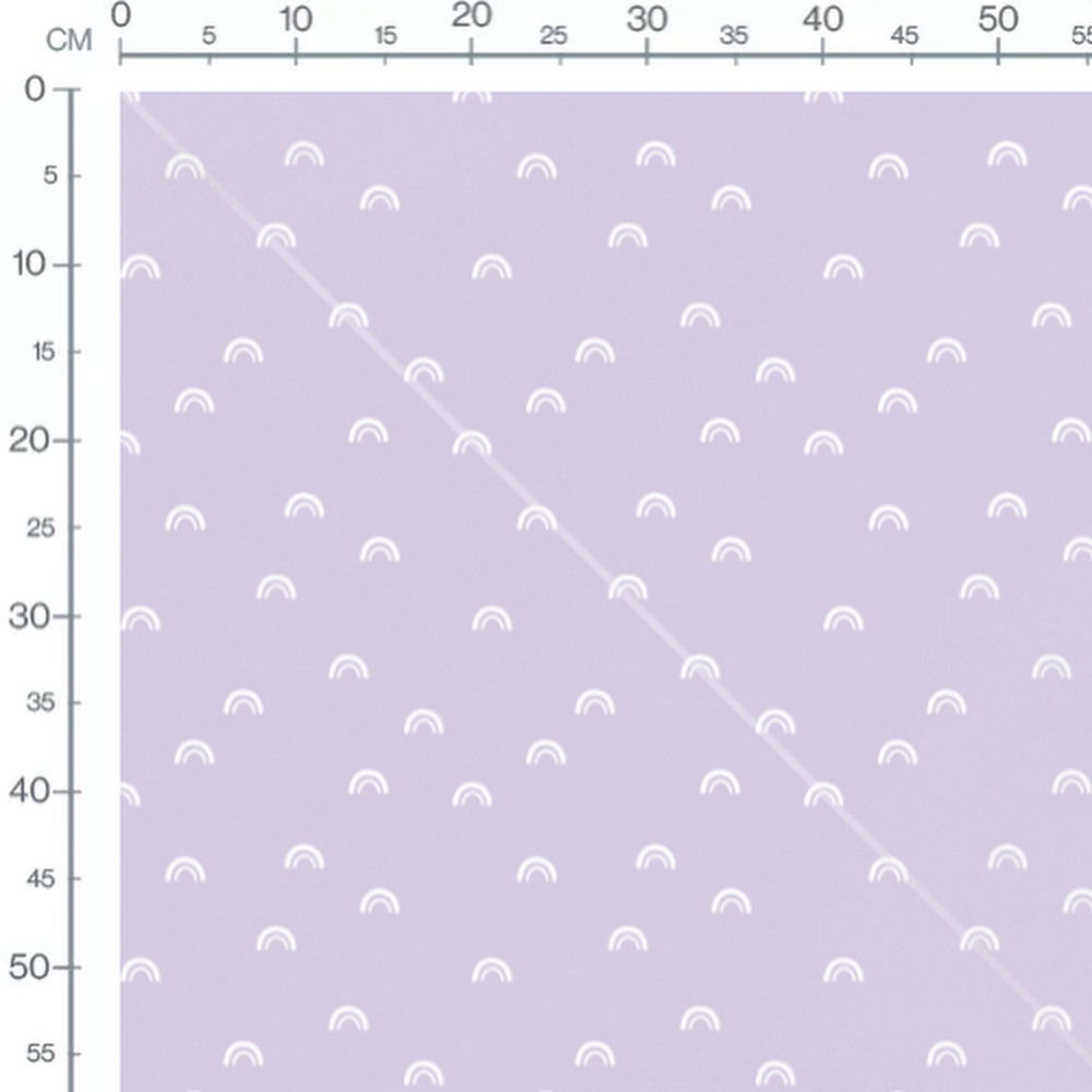 Tissu - Arcs blancs sur fond mauve