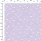 Tissu - Arcs blancs sur fond mauve