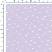 Tissu - Arcs blancs sur fond mauve