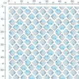 Tissu - Motifs bleus aquarelle