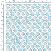 Tissu - Motifs bleus aquarelle