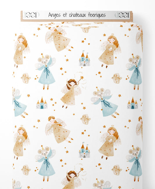 Tissu - Anges et châteaux féeriques
