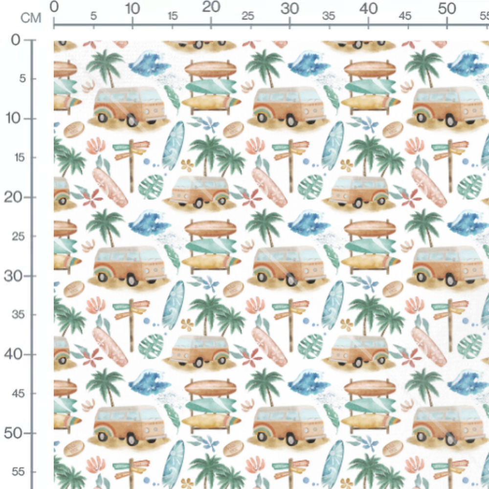 Tissu - Vans et planches de surf