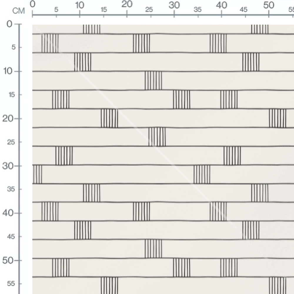 Tissu - Rectangles noirs sur beige