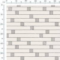 Tissu - Rectangles noirs sur beige