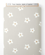 Tissu - Fleurs blanches simples et épurées