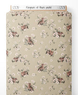 Tissu - Rongeurs et fleurs pastel