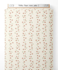 Tissu - Petites fleurs roses pâles 2