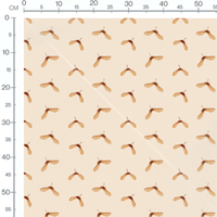 Tissu - Graines d'érable beige