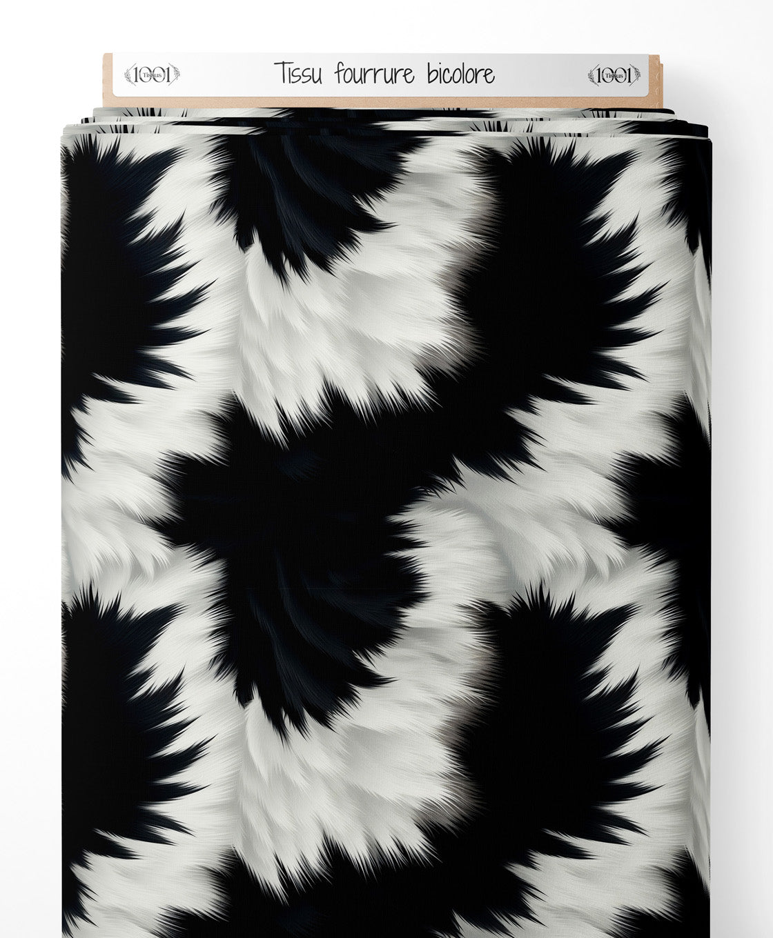 Tissu - fourrure bicolore