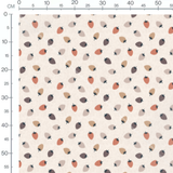 Tissu - Fraises variées sur beige