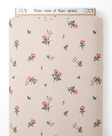 Tissu - Roses roses et fleurs variées