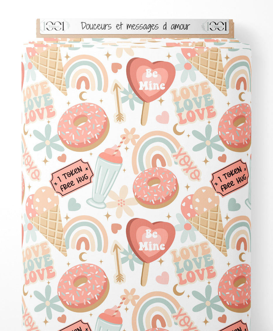 Tissu - Douceurs et messages d'amour