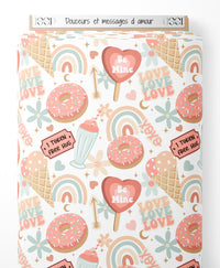 Tissu - Douceurs et messages d'amour